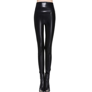 women leggings faux leather high quality slim leggings plus size High elasticity s-xl leather leggings