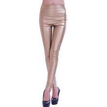 women leggings faux leather high quality slim leggings plus size High elasticity s-xl leather leggings